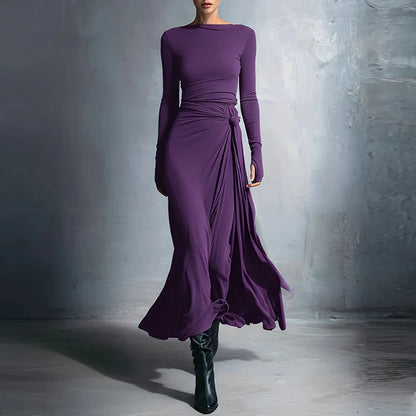 Seraphina | Elegancka Sukienka Maxi z Drapowaniem