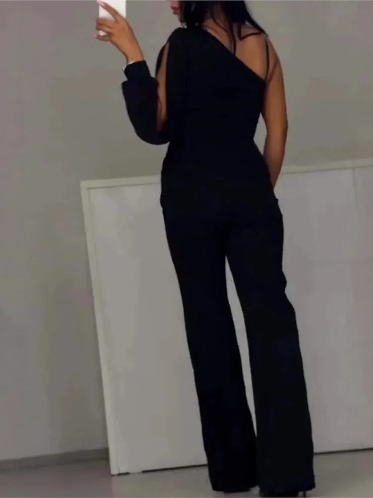 Noir | One-Shoulder Jumpsuit