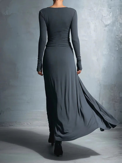 Seraphina | Elegancka Sukienka Maxi z Drapowaniem