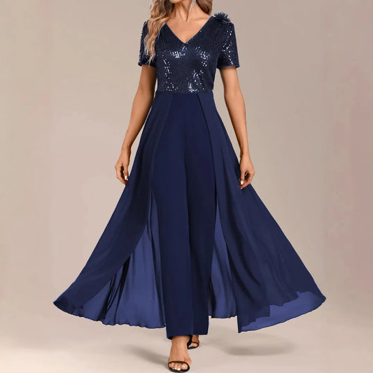 June | Elegant navy jumpsuit