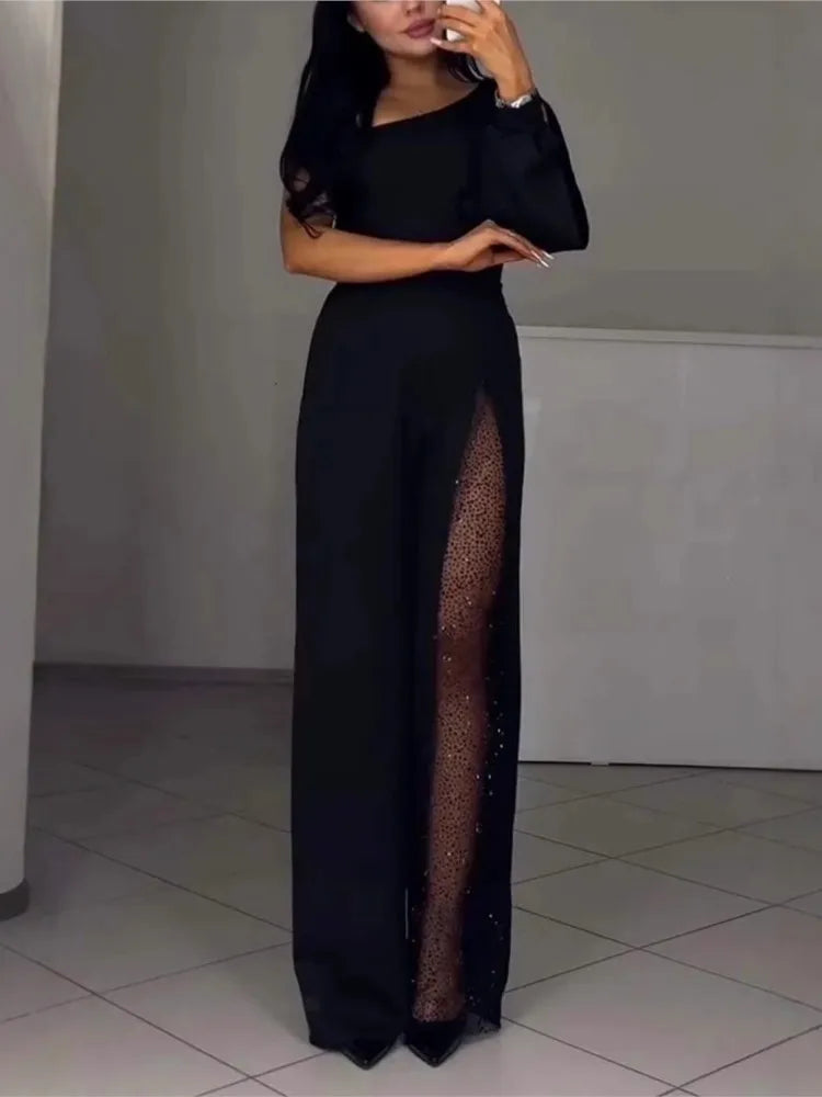 Noir | One-Shoulder Jumpsuit