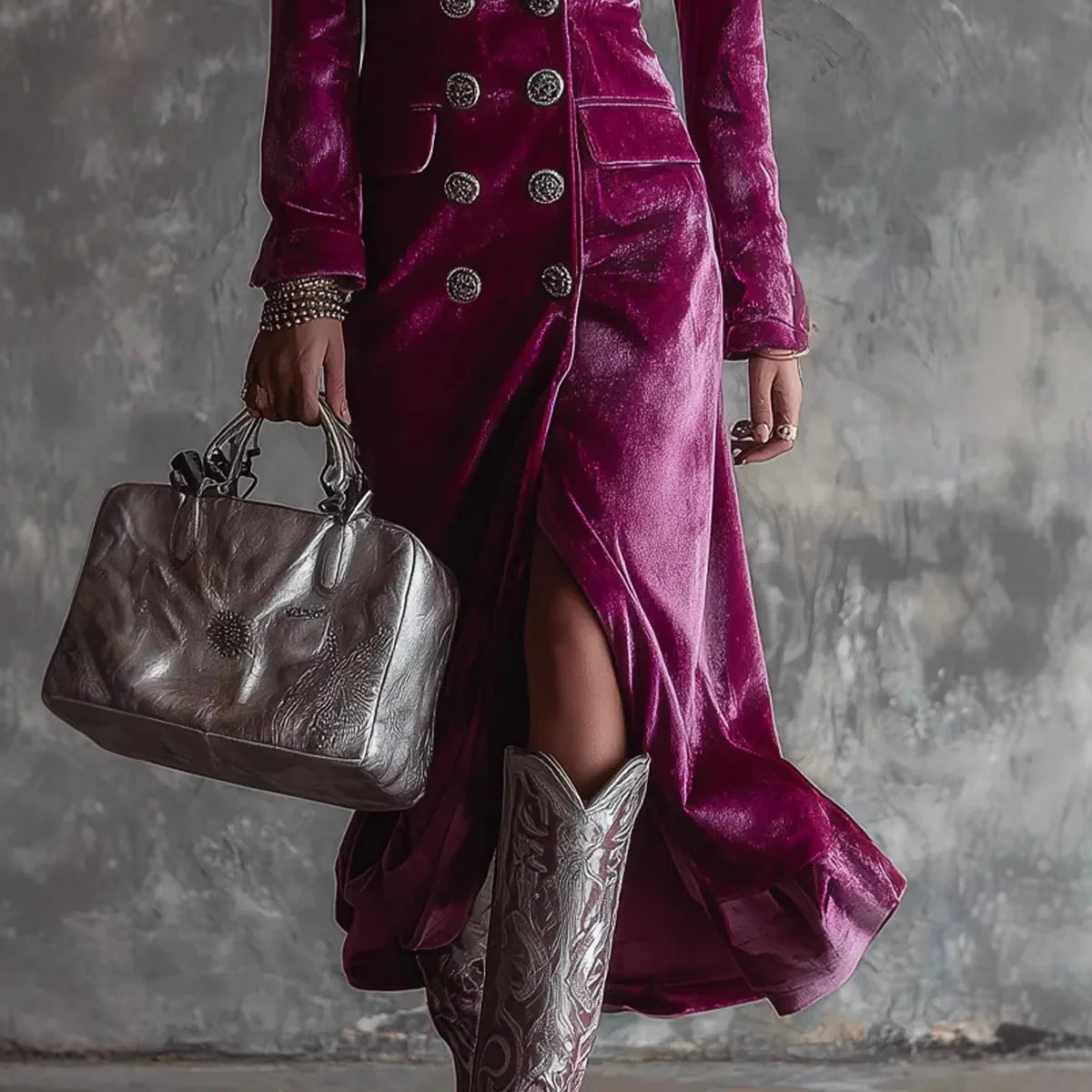 Aurelia | Velvet Tailored Maxi Dress